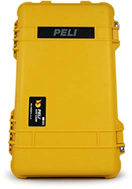 PELI 1510 Maleta trolley para equipaje de mano - estanca y robusta - para equipos fotográficos, IP67 impermeable al polvo, 27L de capacidad, hecha en Alemania, sin espuma, color amarillo