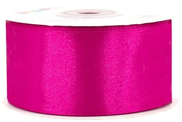 Creativery, rotolo di nastro di raso alto 38 mm e lungo 25 m, per pacchi e decorazioni 183 fucsia orchidea