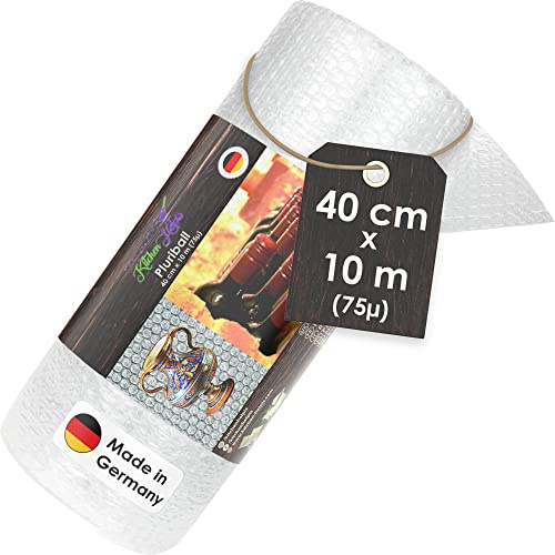Kitchen Helpis® Papier bulle 10m x 40cm, super épais - 75µ / 3 couches, déménagement, recyclable, transparent
