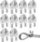 WeddHuis 10 piezas Abrazadera de Cable,Abrazadera de Alambre,Clip de Cuerda Inoxidable,Perno en U,Sujeta Cables de Acero,Para Cable de Acero 4mm,Edelstahl 304,rostfrei,korrosionsbeständig