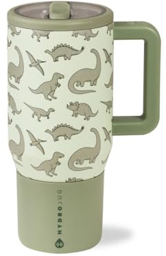 HydroJug Kids - 20 oz Insulated Kids Water Bottle with Flip Straw & Handle | Leak-Proof & Durable | Perfect for School, Sports, Lunch, Travel & Camp, Dinosaur