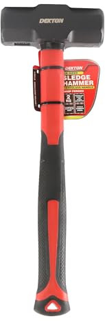 Dekton 2kg Fibreglass Mid Size Sledge Hammer-Heavy Duty Construction| Durable Fibreglass Handle| Ideal for Demolition & Impact Tasks| Balanced Design for Controlled Strikes| Ergonomic Grip for Comfort