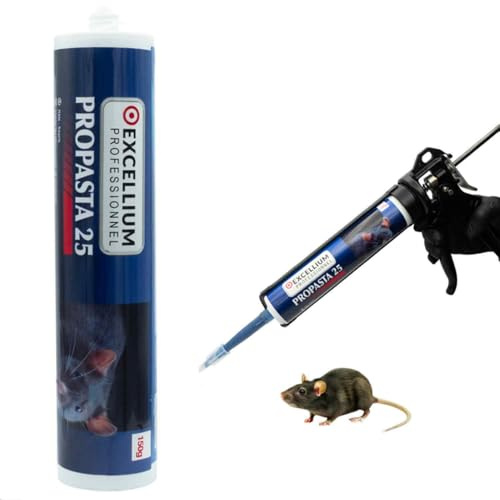Propasta 25 Appât Raticide Rats et Souris 150g EXCELLIUM PROFESSIONNEL | Rats bruns, rats noirs et souris · Crème appétente, mort après une seule ingestion · Postes sécurisés