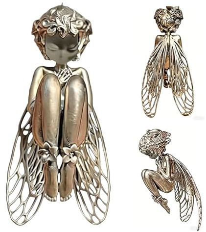 Pendentif ange gardien en argent sterling 925 avec pendentif en forme d'ange gardien sculpté à la main et aile en filigrane, pour femme et homme, parfait pour la Saint-Valentin et les anniversaires de