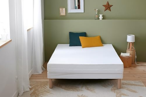 Abeil AB100 madrass, medelhårdhet, med avtagbart lock, vit, polyester, vit, 160 x 200 cm
