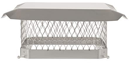 Shelter 13 x 13 Single Flue Bolt-On Chimney Cap, Fully Assembled, Stainless Steel