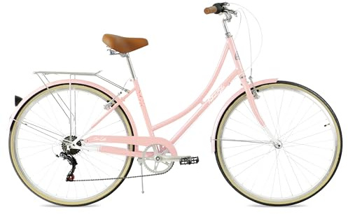 FabricBike Step City Lady's Step Through Urban Bike 7 Speed (Sweet Pink)