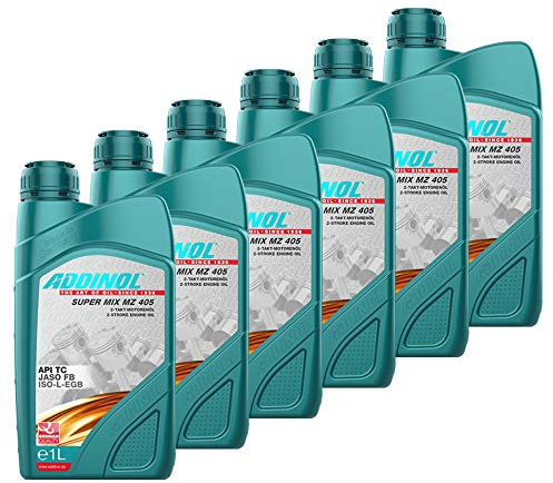 Addinol 6X Motoröl Motorenöl Motor Motoren Motor Oil Engine Oil 2-Takt Super Mix Mz 405 (Rot Gefärbt) 1L