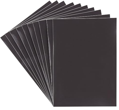 Ideen mit Herz Magnetbogen | Magnetplatten | selbstklebend | 0,6 mm stark | 10 Stück | ideal zur Aufbewahrung von Präge- & Stanzschablonen (Din A4)