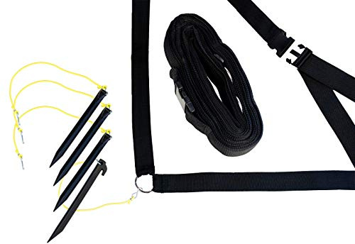 Park & Sun Sports Volleyball, kurz, 5,1 cm, Schwarz