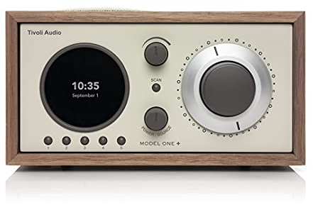 Tivoli Audio Model One+ FM/DAB+ Radio mit Bluetooth und Fernbedienung (Walnuss/Beige)