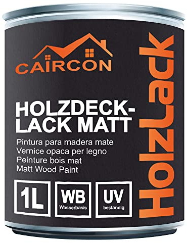 Holzfarbe Matt Holzlack Möbelfarbe Holzschutzfarbe - Anthrazitgrau 750ml