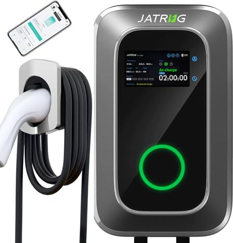 JATRHG S1 Ladestation für Elektrofahrzeug, 7 kW, 12 m, 32 A, einphasig, Ladestation Typ 2, IEC 62196-2 – Schnellladegerät EV Wallbox