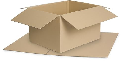 WePack 25 Stück Faltkarton 300x200x150 mm Versandkarton E-commerce Karton 1-Wellig 400G Braun Kartonage Verpackung Postkarton Versandschachtel Paket Päckchen