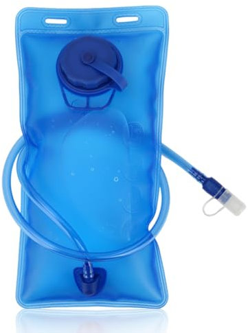 2L Trinkblase mit 100cm Schlauch | Auslaufsichere, Reißfeste Trinkblase für Rucksack | Trinksystem für Wandern, Radfahren, Outdoor Sport | Leicht & BPA-Frei