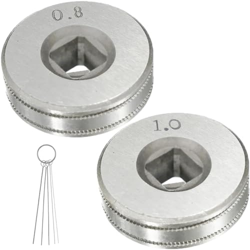 EATBALE 0.8/1.0 mm Wire Feed Drive Roller for SSJ16 Standard MIG MAG Welder Groove Roll Parts Replace for Wire Feeder MAG MIG Welders Roll Wheels Knurled 25 mm (1 inch) Groove Cut Replacement Parts