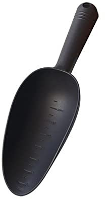 Pelle de jardin en plastique, outil de jardinage, pelle à main, pelle à terreau, pelle à terreau, pelle de plantation, pelle pour pot de fleurs (noir)