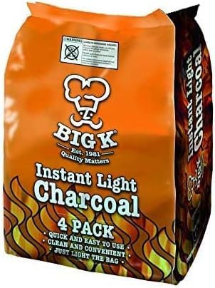 Big K 4x1kg Bags Instant BBQ Charcoal