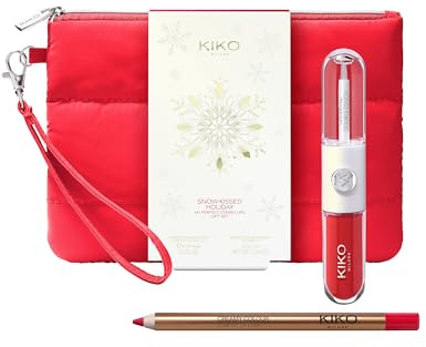 KIKO Milano Snow-Kissed Holiday My Perfect Combo Lips Gift Set-03, Kit De Regalo Para Maquillaje De Labios: Unlimited Double Touch Y Lápiz De Labios