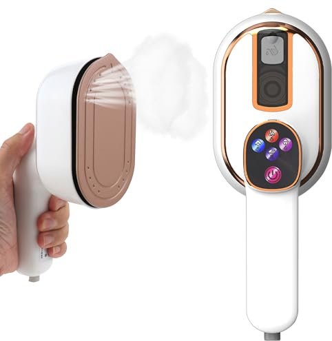 Travel Steamer for Clothes, 1090W Portable Handheld Steamer with LED Screen, 10S Fast Heating Up, 3 Levels Steam, 180° Rotatable Handle Mini Steam Iron for Home, Travel, Dorm