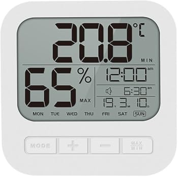 ZIYANZH Household Electronic Thermometer Indoor Room Temperature and Humidity Meter Bracket Wall Mounted