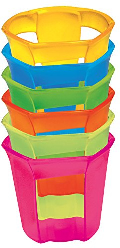 Portabicchieri 6 pezzi in termoplastica colori assortiti