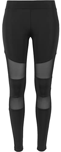 Urban Classics Damen Ladies Tech Mesh Leggings, Black, M