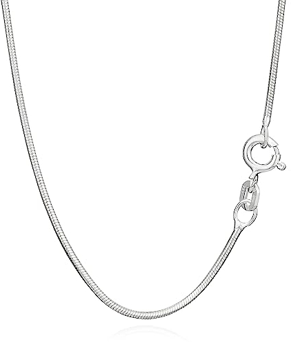 NKlaus 50cm Schlangenkette 925 Silber elegante Halskette filigrante Breite 1,1mm Collier 4,4g schwer 2483