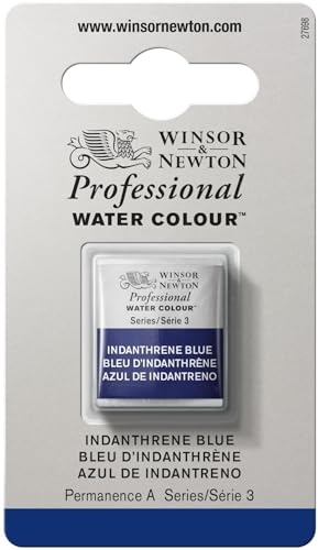 Winsor & Newton Acuarela Profesional - Pintura de Acuarela, Alta Luminosidad, Resistente a la Luz, Calidad de Archivo, 1/2 Godet, Color Azul De Indantrona