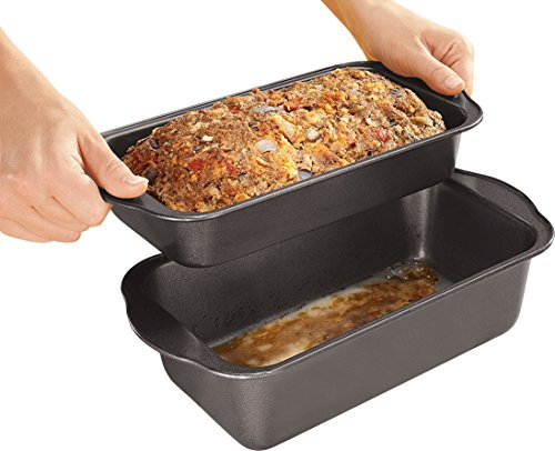 Miles Kimball 2 Pc. Lowfat Nonstick Meatloaf Pan, Bakeware & Cookware