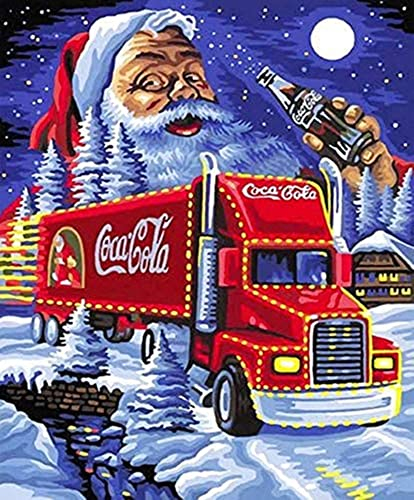 ABEUTY 5D Diamond Painting DIY Full Drill Strasssteine Weihnachtsmann Getränke LKW Mond Malen mit Diamanten Kristall Diamant Kunst Kits (Truck)