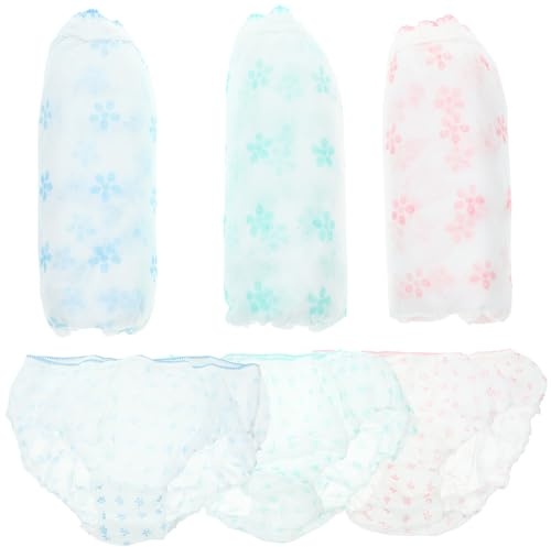 DOITOOL 7pcs Disposable Maternity Knickers Postpartum Non- Woven Brief Breathable Non- Woven Underwear for Home Travel White