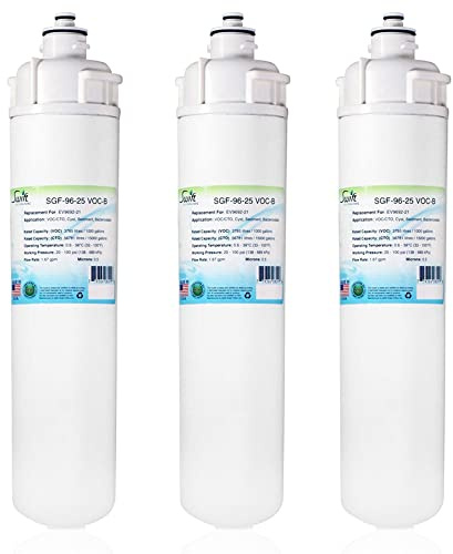 Swift Green Filters SGF-96-25 VOC-B Compatible Commercial Water Filter for EV9692-21,Cartridge 4FC, Made In USA (3 Pack)