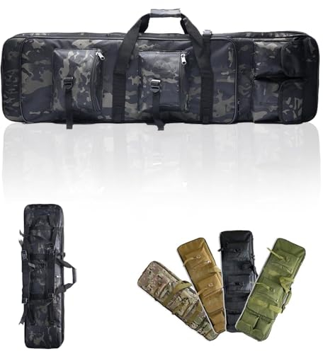 Borsa Per Armi Lunga, Custodia Pistola, Custodia Tattica Borsa Per Fucile Doppia Per Pistola E Borsa Tattica Per Fucile Custodie Morbide Per Fucili Adatto Per La Caccia All'aperto E,117CM