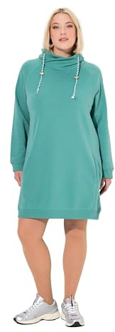 Ulla Popken Sweatkleid, Stehkragen, Langarm, Taschen klänning för kvinnor