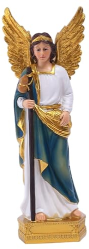 Muzrunq Estatua del Arcángel Rafael, Figuras de ángel católico Arcángel Rafael de 9 Pulgadas, decoración Religiosa Cristiana, Escultura de ángel guardián para Oficina en casa-