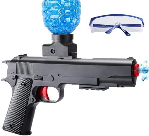 Gel Gun Blaster, Pistola a Pallini Automatica con 30.000 Munizioni, M1911 Pistola Giocattolo Elettrica Attività all'Aperto Gioco di Squadra di Tiro per 12+ Adulti Adolescenti