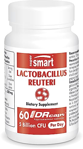 Lactobacillus Reuteri - Nahrungsergänzungsmittel - 5 Milliarden KBE pro Tag - GVO-frei - 60 DR Caps™ - Glutenfrei - Supersmart
