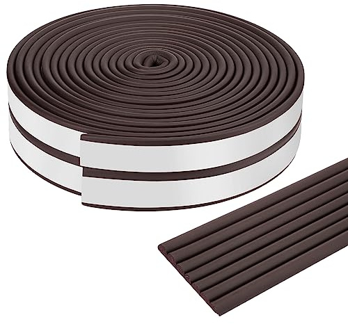 Tradder 59 ft Extra-Wide Baby Proofing Table Edge Protector Crib Rail Bumper Child Safety Bunk Bed Ladder Cover Furniture Fireplace Desk Corner Guard with Adhesive Pre-Taped Foam Padding (Brown)