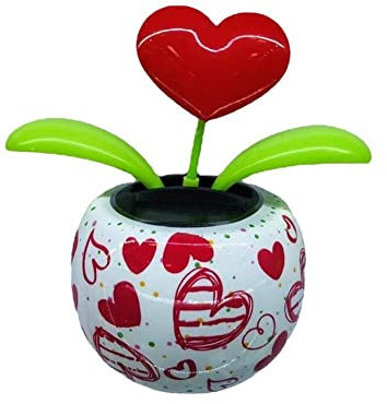 WSRRDRECVHi Solare Girasole Danza Giocattolo Oscillante Fiore Insetto Farfalla in Pentole Colorate Catcher Cruscotto Portatile Sunca Decor Auto Sole