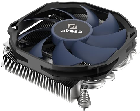 Akasa Alucia H4i, Intel LGA1851/1700/1200/115X Compatible, 4-Copper Heatpipes with Ball Bearing CPU Cooler, 92mm Fan, Maximum 3600 RPM Speed, Low-Noise Cooling Fan, AK-CC7501BP01