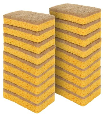 LOPYXBR 20 Stück Spülschwamm, Biologisch Abbaubare Schwamm Putzschwamm aus Sisal, Küchenschwamm Naturschwamm Spülschwämme für Küche Geschirr Bad
