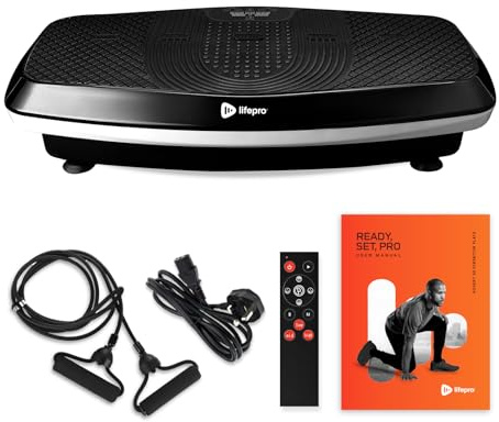 Lifepro Vibration Plate Exercise Equipment for Home Use - Hovert 3D Dual Motor Vibration Plate for Lymphatic Drainage & Weight Loss, 400W Power, 99 Speed Settings, 150KG Capacity