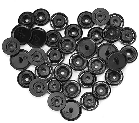 Botones a Presión, Botones 1000 Juegos Juego de Botones a Presión de Resina Inofensiva Premium T8 Broches de Plástico de Resina Botón de Cubierta de Edredón de Tela para Niños