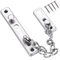 WOLMIK Cadena de seguridad para puerta, cadena de acero inoxidable, cadena para puerta, cadena de seguridad, cerradura de cadena con tornillo, para puertas interiores y ventanas de hotel