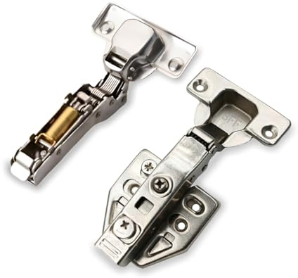 2 Pack 4-inch Cabinet Hinges - Soft Close Kitchen Cupboard Door Hinge, Concealed Hinges for Wardrobe, Cabinets & Kitchen Door Replacement, Close Soft