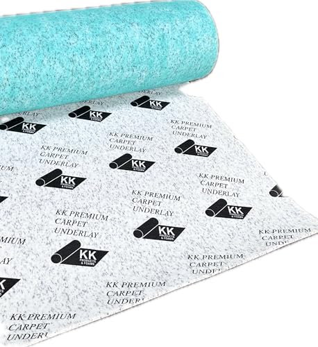 10mm Thick PU Foam Carpet Underlay Luxurious Comfort Soft, Durable & Stain-Resistant Great Heat & Sound Insulation Eco-Friendly Ideal for Bedrooms & Living Rooms (Roll 15 Square Meter)