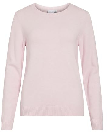 Viril Noos Haut tricoté à col Rond L/S, Rose, L