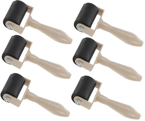 Alipis 6 Pezzi Rulli per Inchiostro da Stampa Professionali Roller per Stampa Artistica con Impugnatura Ergonomica Leggeri e Facili da Pulire per Tecniche di Incisione e Decorazione