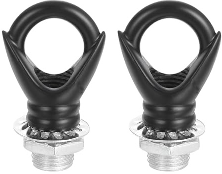 QUARKZMAN Dado Ad Anello Con Filettatura Femmina Carico Massimo 22lb Filettatura M10 Forma Ad Anello Con Tubi Filettati Rondelle Dadi Per Lampadario A Sospensione Nero Confezione Da 2